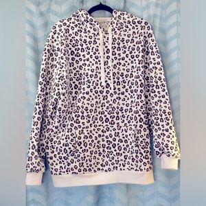 Cheetah Skin Print Oversized Hoodie